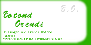 botond orendi business card